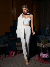 Nerissa Bodycon Blazer Set In White